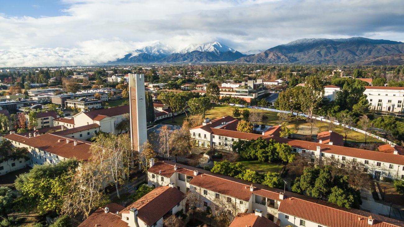 Pomona College, Aerial campus shot